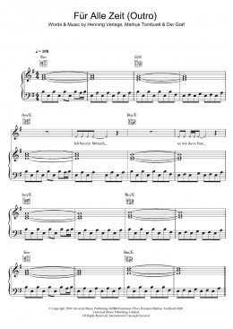 page one of Fur Alle Zeit (Outro) (Piano, Vocal & Guitar Chords)