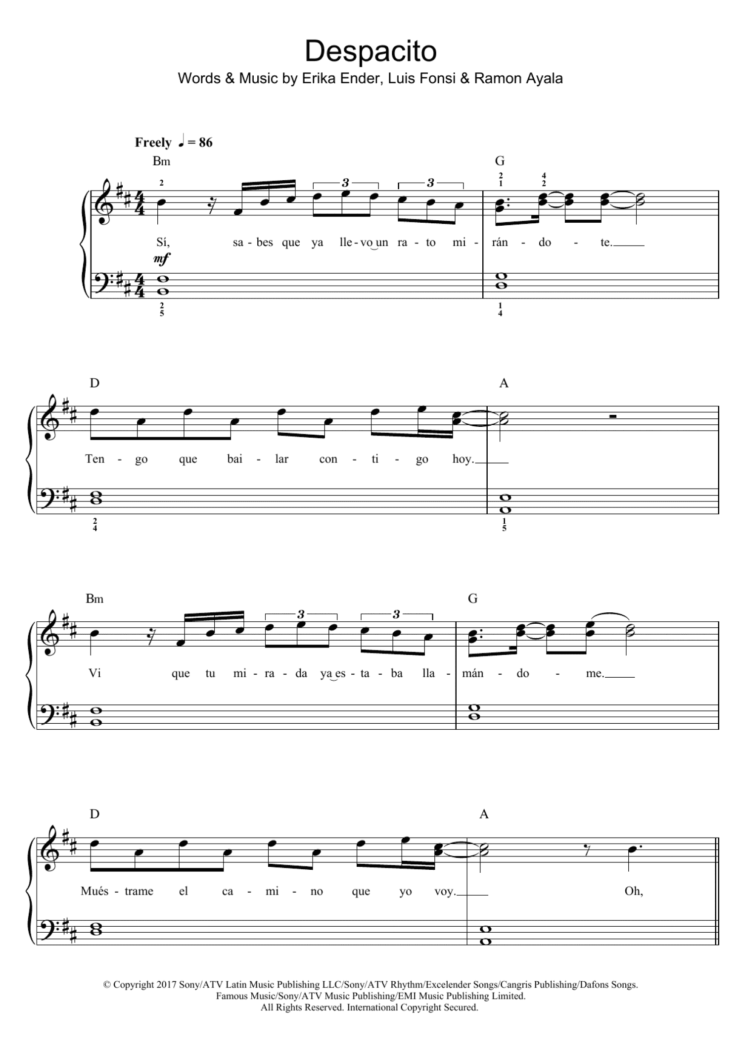 Despacito (Beginner Piano)