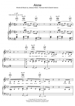 page one of Alone (Piano, Vocal & Guitar Chords)