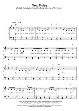 page one of New Rules (Beginner Piano (Abridged))