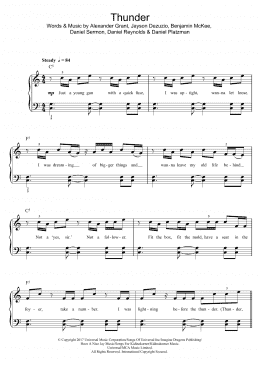 page one of Thunder (Beginner Piano (Abridged))