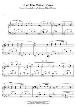 page one of I Let The Music Speak (Piano Solo)