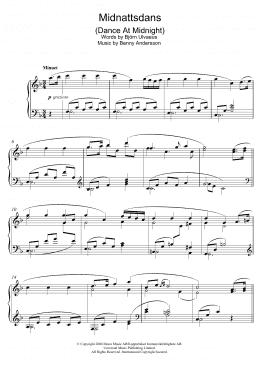 page one of Midnattsdans (Piano Solo)