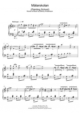 page one of Malarskolan (Piano Solo)
