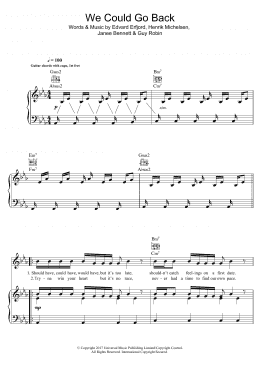 page one of We Could Go Back (featuring Moelogo) (Piano, Vocal & Guitar Chords)