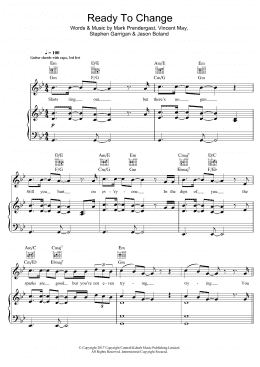page one of Ready To Change (Piano, Vocal & Guitar Chords)