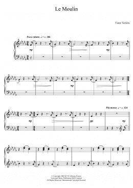 page one of Le Moulin (Piano Solo)