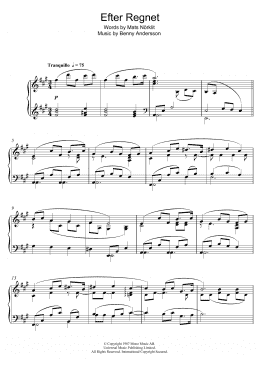 page one of Efter Regnet (Piano Solo)