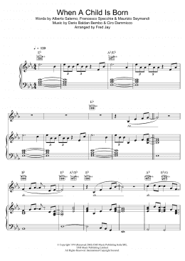 page one of When A Child Is Born (Piano, Vocal & Guitar Chords)