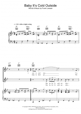 page one of Baby, It's Cold Outside (Piano, Vocal & Guitar Chords)