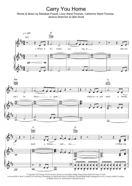 page one of Carry You Home (Piano, Vocal & Guitar Chords)