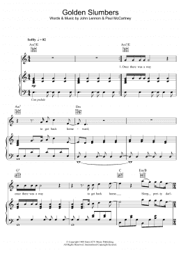 page one of Golden Slumbers (Piano, Vocal & Guitar Chords)