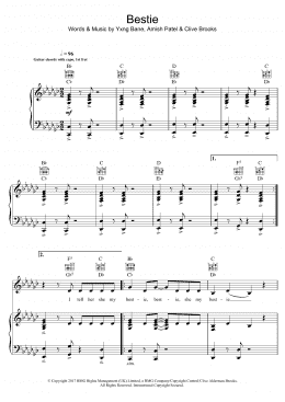 page one of Bestie (featuring Yxng Bane) (Piano, Vocal & Guitar Chords)