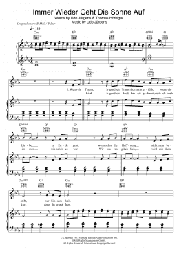 page one of Immer Wieder Geht Die Sonne Auf (Piano, Vocal & Guitar Chords)