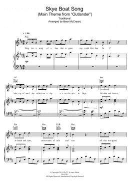 page one of Skye Boat Song (Main Theme from Outlander) (Piano, Vocal & Guitar Chords)