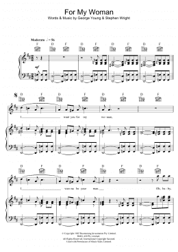 page one of For My Woman (Piano, Vocal & Guitar Chords)