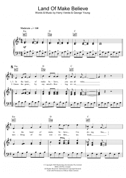 page one of Land Of Make Believe (Piano, Vocal & Guitar Chords)