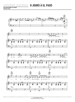 page one of Huit Jours A El Paso (Piano, Vocal & Guitar Chords)