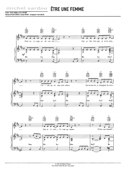 page one of Etre Une Femme (Piano, Vocal & Guitar Chords)