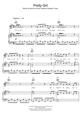 page one of Pretty Girl (Piano, Vocal & Guitar Chords)