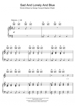 page one of Sad And Lonely And Blue (Piano, Vocal & Guitar Chords)
