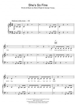 page one of She's So Fine (Piano, Vocal & Guitar Chords)
