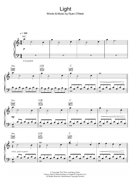 page one of Light (Piano, Vocal & Guitar Chords)