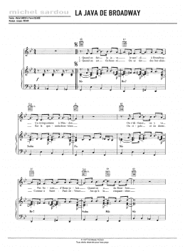 page one of La Java De Broadway (Piano, Vocal & Guitar Chords)