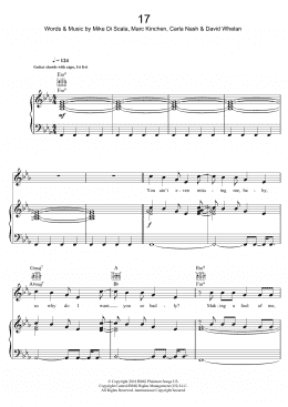page one of 17 (Piano, Vocal & Guitar Chords)