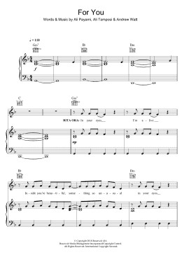 page one of For You (Piano, Vocal & Guitar Chords)