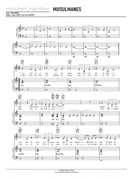 page one of Musulmanes (Piano, Vocal & Guitar Chords)