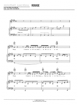 page one of Rouge (Piano, Vocal & Guitar Chords)