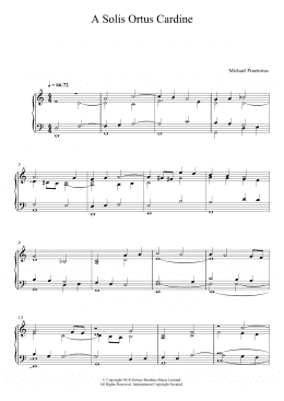 page one of A Solis Ortus Cardine (Piano Solo)