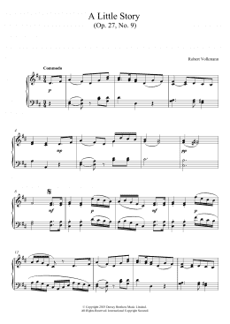 page one of A Little Story Op. 27, No. 9 (Piano Solo)