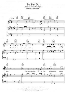 page one of So Bist Du (Piano, Vocal & Guitar Chords)