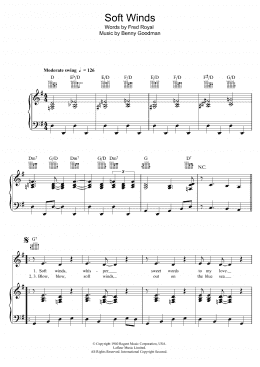 page one of Soft Winds (Piano, Vocal & Guitar Chords)