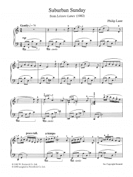 page one of Suburban Sunday (from "Leisure Lanes") (Piano Solo)