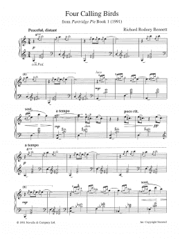 page one of Four Calling Birds (from Partridge Pie Book 1) (Piano Solo)