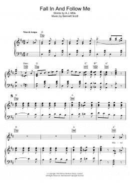 page one of Fall In And Follow Me (Piano, Vocal & Guitar Chords)