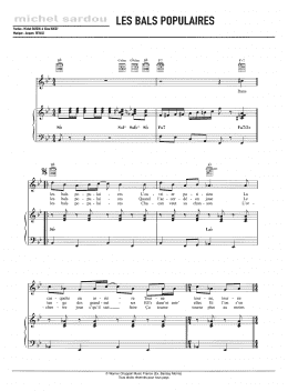 page one of Les Bals Populaires (Piano, Vocal & Guitar Chords)
