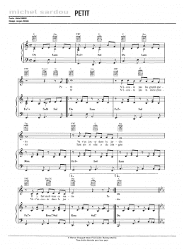 page one of Petit (Piano, Vocal & Guitar Chords)