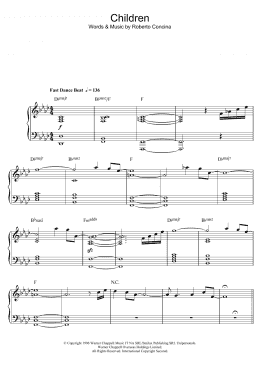 page one of Children (Piano Solo)