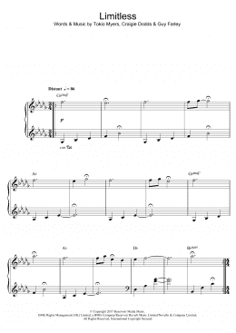 page one of Limitless (Piano Solo)