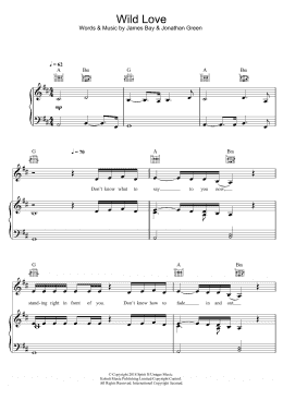 page one of Wild Love (Piano, Vocal & Guitar Chords (Right-Hand Melody))
