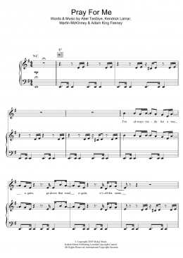 page one of Pray For Me (Piano, Vocal & Guitar Chords)