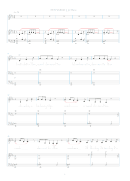 page one of New World (Piano & Vocal)
