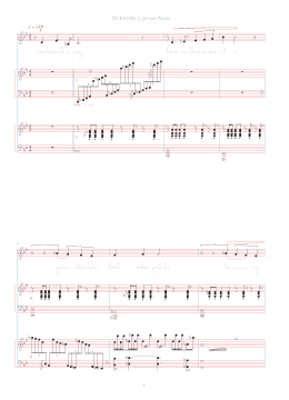 page one of Oceania (for 2 pianos) (Piano Duet)