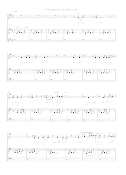 page one of Pneumonia (Piano & Vocal)