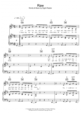 page one of Raw (Piano, Vocal & Guitar Chords)