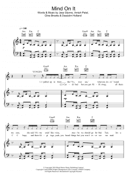page one of Mind On It (featuring Jess Glynne) (Piano, Vocal & Guitar Chords)